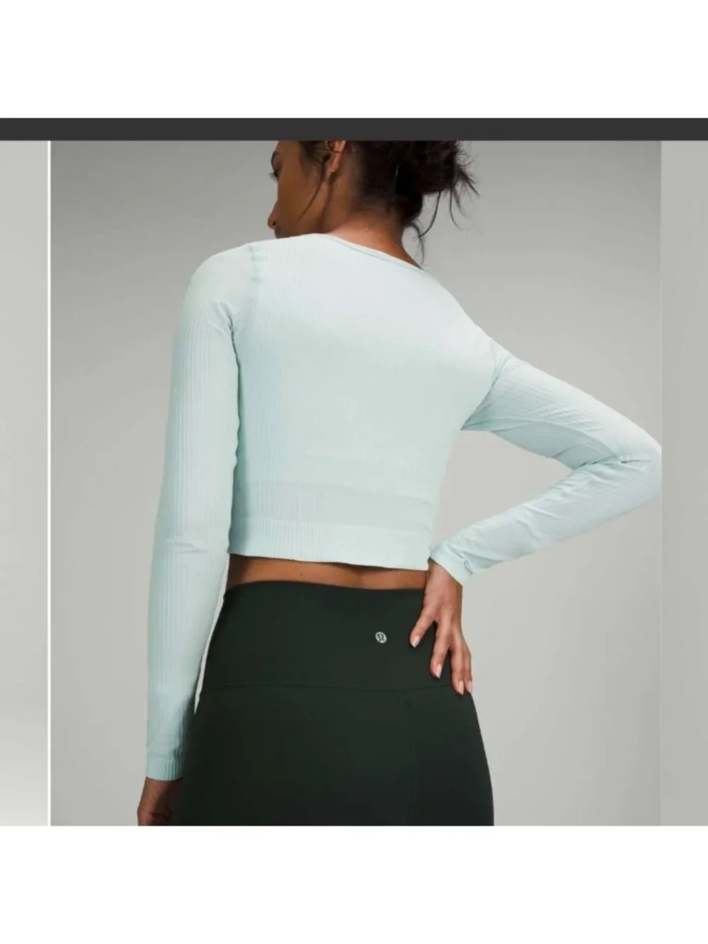 Lululemon Ebb to Street Long Sleeve Delicate Mint like new